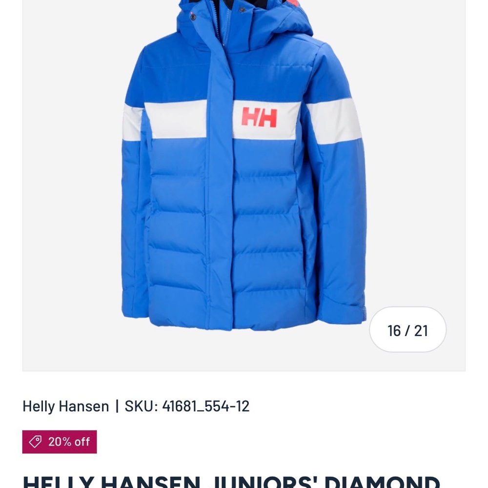 Helly Hansen Blue and Black Kids' Jacket
